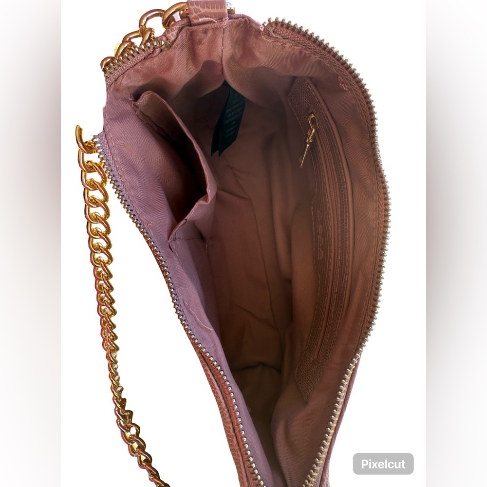 bebe Brown Crossbody Bag with Gold Chain EUC - Picture 4 of 4